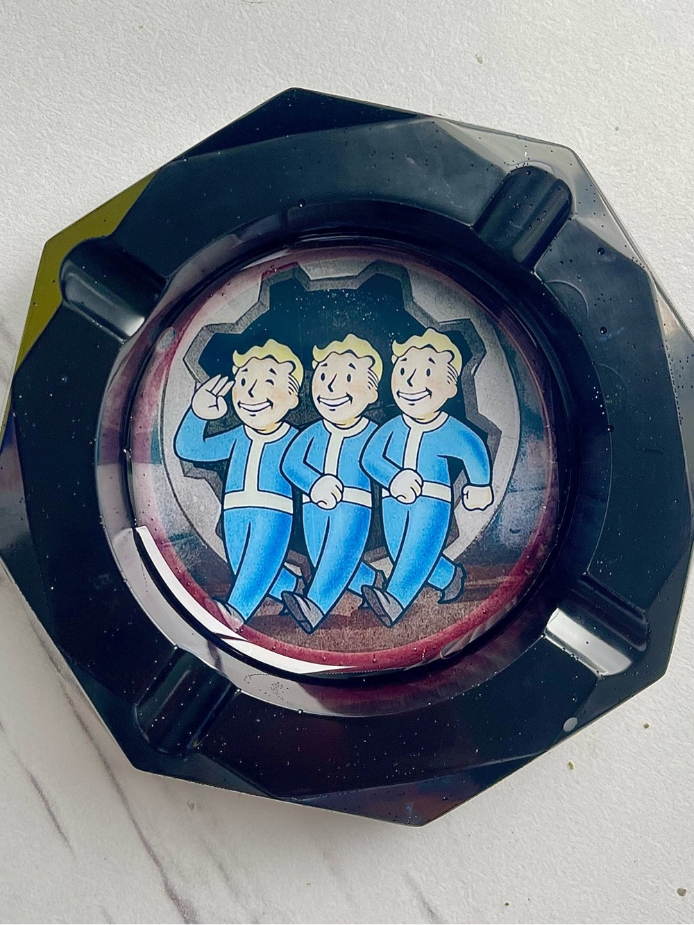 Handmade Fallout Vault Boy Ashtray - Gamer Geek Ashtray | Gamer Collectible Gift